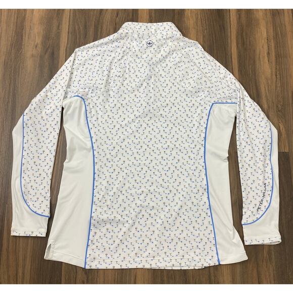Women Peter Millar Lightweight Sun Shirt cocktail martini 1/4 zip golf pullover - Picture 3 of 6